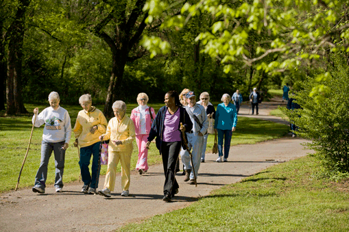 Seniors Walk the Greenway